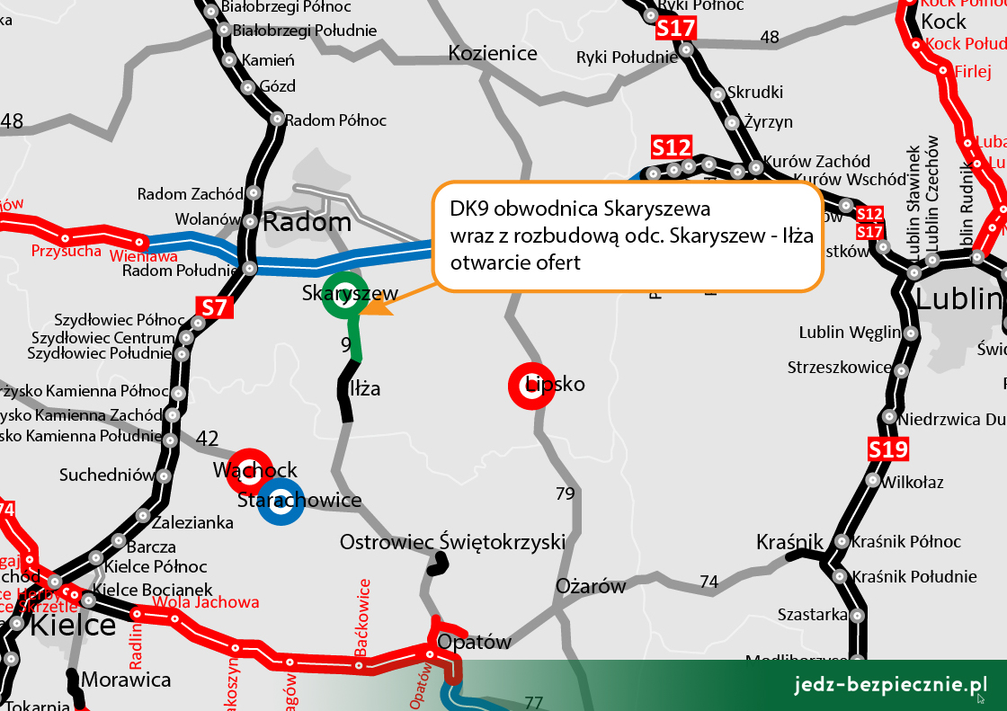 POLSKIE DROGI | Rozstrzygnięcie przetargu na obwodnicę Skaryszewa i przebudowę DK9, woj. mazowieckie